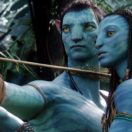 Neytiri, voiced by Zoe Saldana, and Jake, voiced by Sam Worthington in a scene from, Avatar. The film’s director, James Cameron, has begun filming the first two of four planned sequels. Photo: AP/20th Century Fox