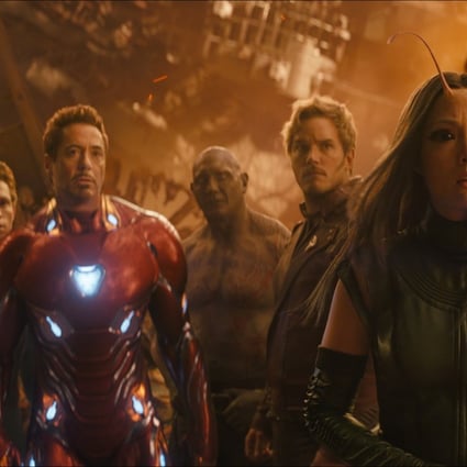 Avengers: Infinity War features a huge number of heroes including (from left) Spider-Man (Tom Holland), Iron Man (Robert Downey Jr), Drax the Destroyer (Dave Bautista), Star-Lord (Chris Pratt) and Mantis (Pom Klementieff). Photo: AP