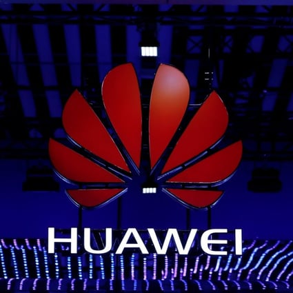 A Huawei logo at the Mobile World Congress in Barcelona, Spain, in February. The company is under investigation by the US Department of Justice. Photo: Reuters