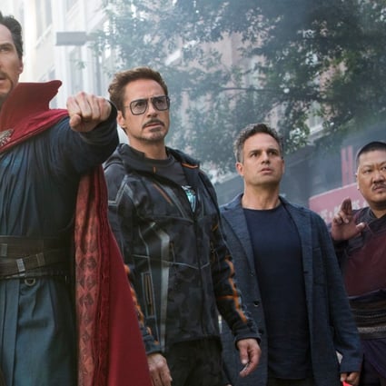 From left to right, Doctor Strange (Benedict Cumberbatch), ‘Iron Man’ Tony Stark (Robert Downey Jnr), Incredible Hulk Bruce Banner (Mark Ruffalo) and Wong (Benedict Wong) prepare to save the world in ‘Avengers: Infinity War’. Photo: Disney/Marvel Studios via AP