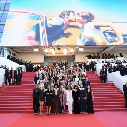 Filmmakers, actresses and producers listen to Australian actress Cate Blanchett read a statement on the red carpet at the screening of ‘Girls of The Sun’ at Cannes. Blanchett decried the lack of woman filmmakers at the festival. Photo: AFP