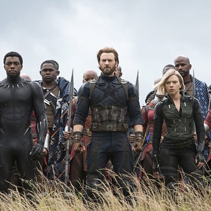 A gathering of superheroes in a still from Avengers: Infinity War. Photo: Marvel Studios