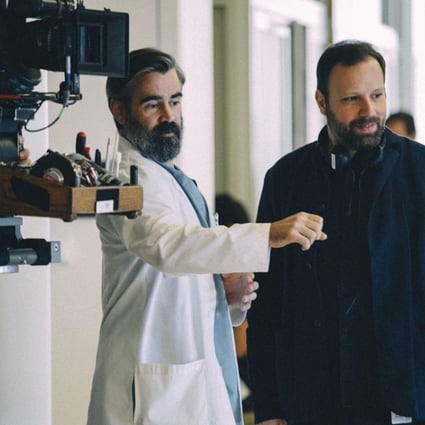 Director Yorgos Lanthimos (right) and Colin Farrell on the set of The Killing of a Sacred Deer.