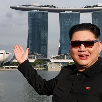 Howard X poses in front of the Marina Bay Sands. Photo: Reuters