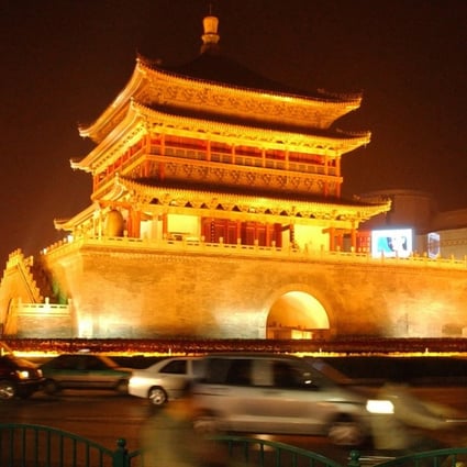 Xian’s famous bell tower in the centre of the Shaanxi Province city. Photo: Xinhua