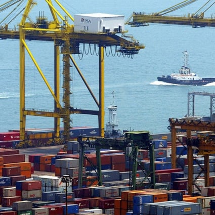 The Port of Singapore Authority Keppel terminal in February 2005. Singapore’s lack of a rail connection to China could prove a liability in its bid to connect to the Belt and Road Initiative. Photo: AFP