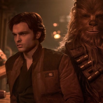 Alden Ehrenreich as Han Solo, with Chewbacca (Joonas Suotamo), in a still from Solo: A Star Wars Story. Photo: Lucasfilm
