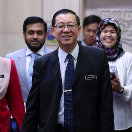 Malaysian Finance Minister Lim Guan Eng (centre) in Putrajaya. Photo: Nora Tam