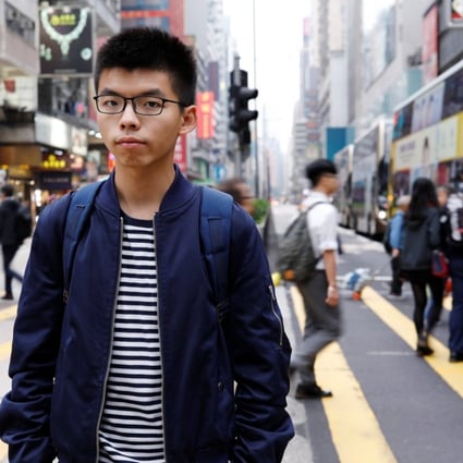 Student leader Joshua Wong is on bail pending and appeal. Photo: Tyrone Siu