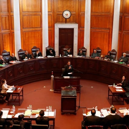 Philippine Justices take part in an en-banc session at the Supreme Court in Manila, Philippines on June 19, 2018. Photo: Reuters
