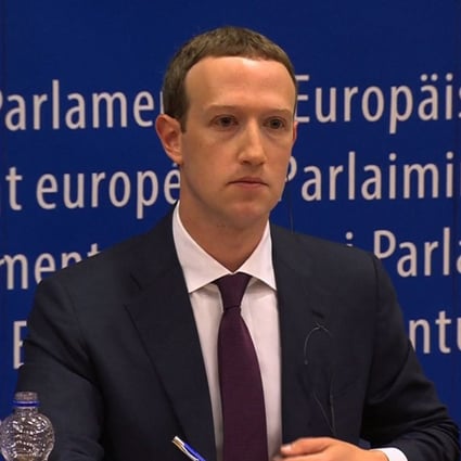 Facebook CEO Mark Zuckerberg at the European Parliament amid data privacy concerns. Photo: AFP