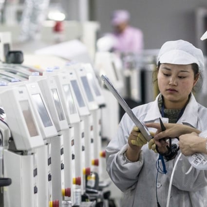 Made in China 2025 aims to boost domestically made products to accelerate an industrial upgrade in the country as economic growth slows. Photo: EPA-EFE