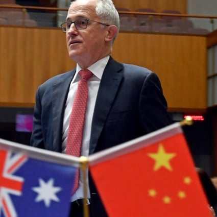 Australian Prime Minister Malcolm Turnbull attends an Australia China Business Council (ACBC), 2018 Canberra Networking Day event at Parliament House in Canberra. Photo: EPA