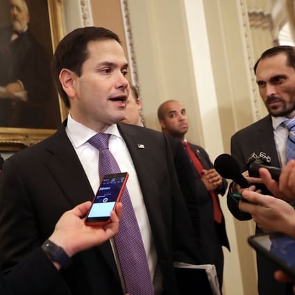Sen. Marco Rubio has led a group of lawmakers to question Huawei’s US research and education ties. Photo: AFP 