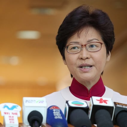 Carrie Lam has survived her first year in office with ratings higher than her former boss. Photo: Felix Wong