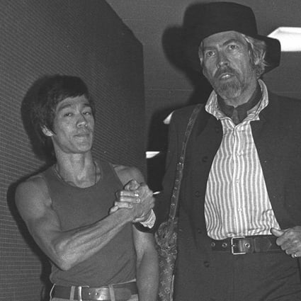 Bruce Lee and US actor James Coburn in April 1973. Photo: SCMP