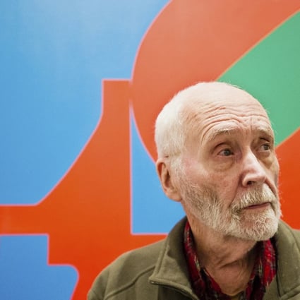 US artist Robert Indiana, pictured here in front of one of his paintings at New York’s Whitney Museum of American Art, is known the world over for his Love images. Photo: AP