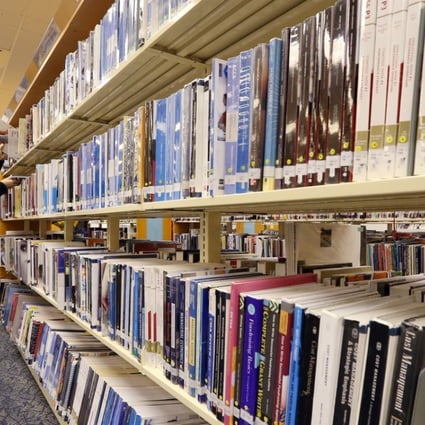 Inside the Hong Kong Central Library in Causeway Bay. The Home Affairs Bureau said its Collection Development Meeting of library professionals had decided to remove 10 children’s books to the closed stacks in the city’s public libraries, in response to complaints from the Family School Sexual Orientation Discrimination Ordinance Concern Group. Photo: Felix Wong