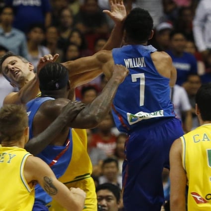 Philippines basketball brawl Australia inflamed issue by ripping up decals from court, admits