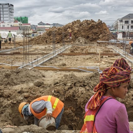 One of many construction projects in the Cambodian capital of Phnom Penh. Pictures: Jonas Gratzer
