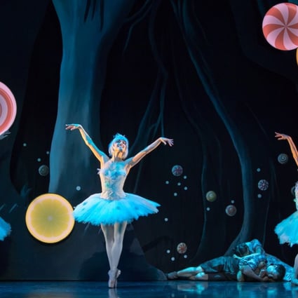 Dancers appear as Dewdrop fairies in the Scottish Ballet’s production of Hansel & Gretel. Photo: Andy Ross/Scottish Ballet