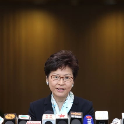 Chief Executive Carrie Lam Cheng Yuet-ngor, speaking at the RISE technology conference, said the city hopes to bring more tech companies to Hong Kong’s capital markets and nurture top tech talent. Photo: SCMP