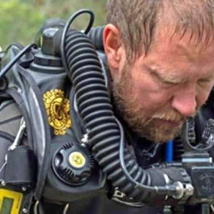 Australian doctor Richard Harris was the last person to leave the flooded Thai cave on Tuesday where the Wild Boars soccer team was rescued. Photo: AP