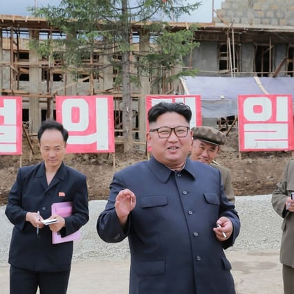 If North Korean leader Kim Jong-un, shown inspecting a construction site, wants to develop his nation’s economy, the International Monetary Fund will ‘seek to be helpful’, an IMF official said. Photo: KCNA/KNS via AFP