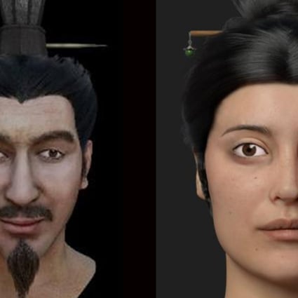 Facial reconstruction of a man who could be Qin Shi Huang's son and a woman who may have been a wife or concubine. Credit: Northwest University