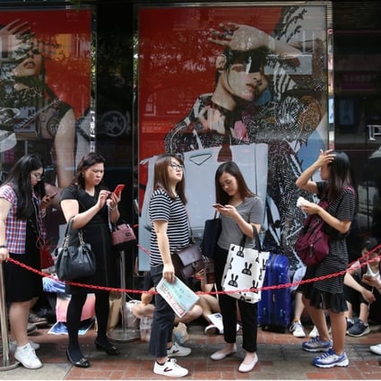 Retail sales in Hong Kong recorded a fourth consecutive month of double-digit growth in May, jumping 12.9 per cent to HK$40.5 billion. Photo: David Wong