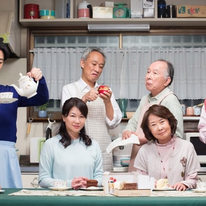 Yui Natsukawa (front, second left) plays a housewife who walks out on her family in anger in the film What a Wonderful Family! 3: My Wife, My Life (category I, Japanese), directed by Yoji Yamada. Masahiko Nishimura and Isao Hashizume co-star.