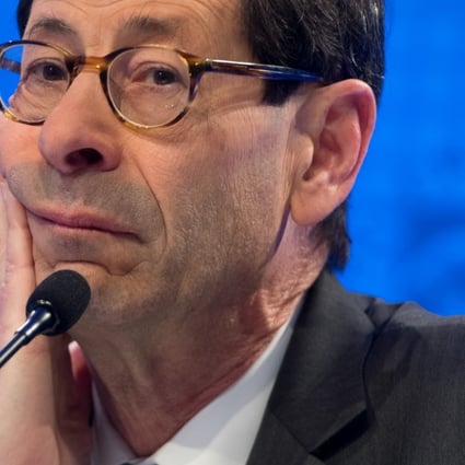 Maurice Obstfeld, economic counsellor and director of the Research Department at the International Monetary Fund, holds a press briefing on the World Economic Outlook during the 2018 Spring Meetings of the IMF and World Bank Group in Washington. International bodies such as the IMF and OECD have discouraged confrontational trade tactics, but have they been too optimistic in assessing the consequences? Photo: AFP