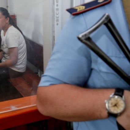 Sayragul Sauytbay, an ethnic Kazakh Chinese national and former employee of the Chinese state, is accused of illegally crossing the Kazakhstan border. She has spoken about China’s “re-education camps” in her court testimony. Photo: AFP