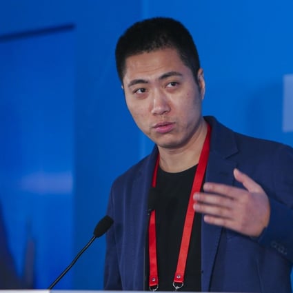 Wang Jun, founder and chief executive officer of iCarbonX, speaks during the Yabuli Youth Forum 2018 at the Jockey Club in Happy Valley. Photo: Xiaomei Chen