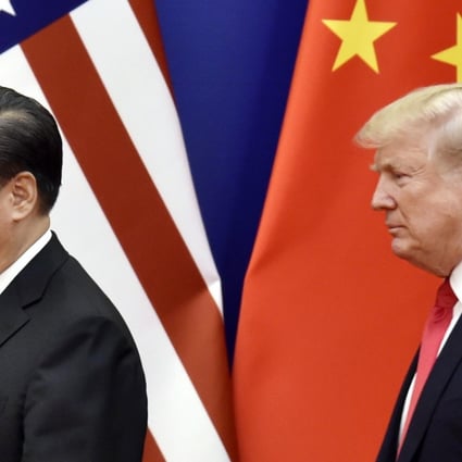 Chinese President Xi Jinping and US President Donald Trump are seen in Beijing in November 2017. Photo: Kyodo