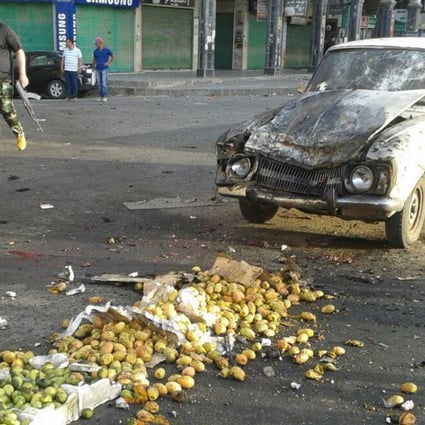 The aftermath of a suicide bomb in Sweida. Photo: Reuters