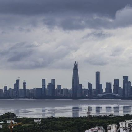 View of the Nanshan District taken from Futian District in Shenzhen. 23JUL17 SCMP / Roy Issa