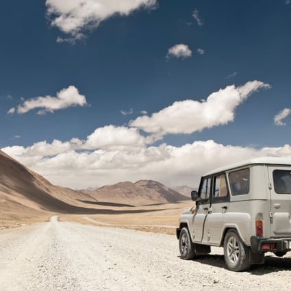 File photo of the Pamir Highway in Tajikistan. Photo: Alamy Stock