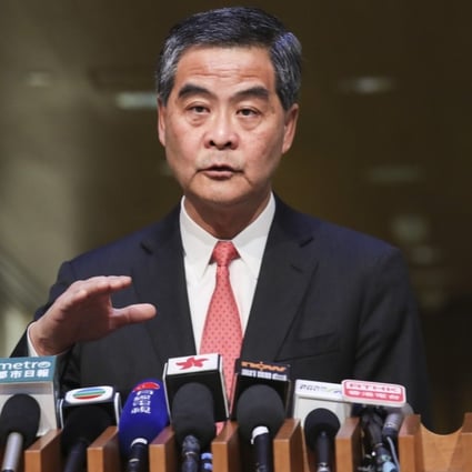 Former Hong Kong chief executive Leung Chun-ying voiced support online for Beijing’s opposition to a talk by HKNP leader Andy Chan. Photo: Nora Tam