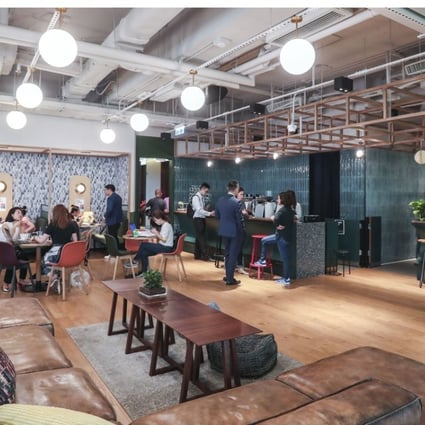 An interior view of WeWork’s co-work space in Causeway Bay. Photo: Jonathan Wong