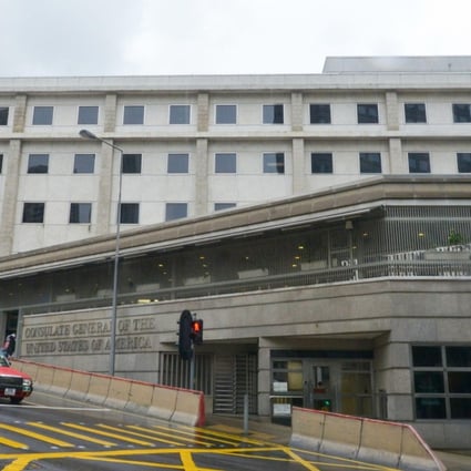 The US consulate on Garden Road. Alamy Live News