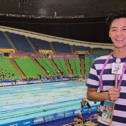 Dickson Yu reports for TVB Sport News. Photo: Facebook