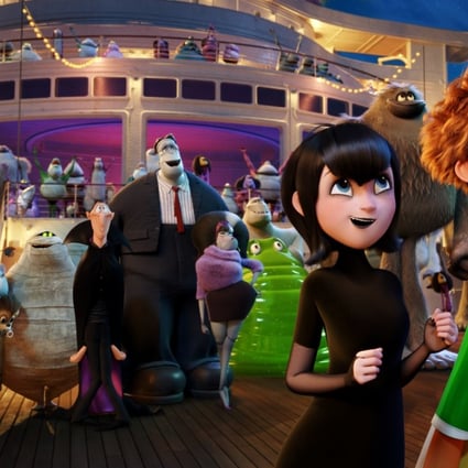 A still from Hotel Transylvania 3: A Monster Vacation (category I), directed by Genndy Tartakovsky and starring the voices of Adam Sandler, Selena Gomez and Kathryn Hahn.