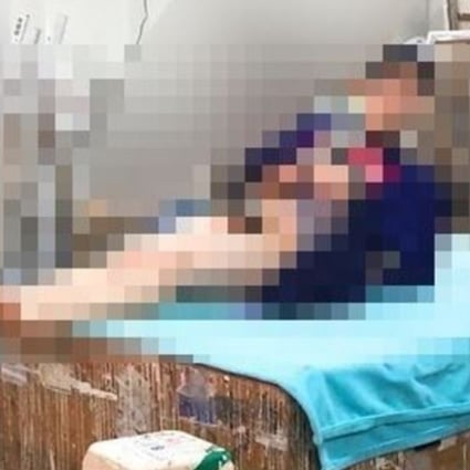 A censored version of the photo that was secretly taken during an art class and later shared on the Internet. Photo: Korea Times
