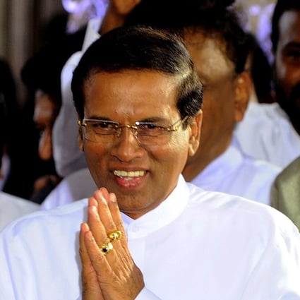 Sri Lankan President Maithripala Sirisena is seen on January 9, 2015. Photo: AFP