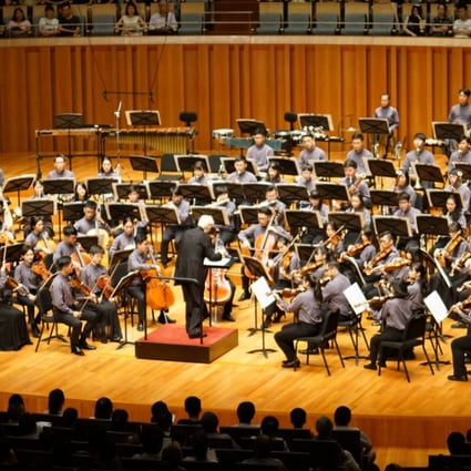 The Asian Youth Orchestra performs at the National Centre for the Performing Arts in Beijing this month. One in five players comes from mainland China. Photo: Tom Wang