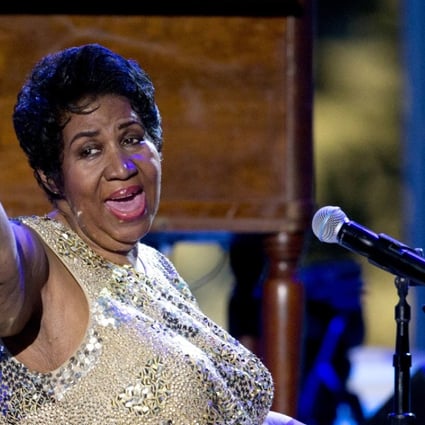 Aretha Franklin, who has died of cancer aged 76, performs at the International Jazz Day Concert on the South Lawn of the White House in 2016. Photo: AP