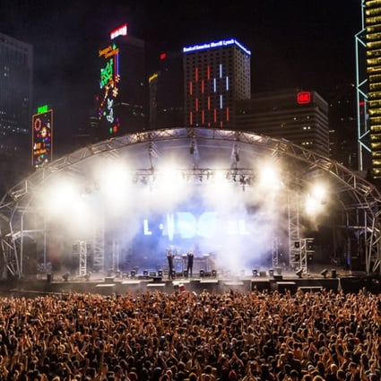 The Chemical Brothers closing Clockenflap in 2016 on Hong Kong’s Central Harbourfront site. Photo: Chris Lusher