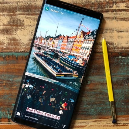 The Samsung Galaxy Note 9 with its 6.4-inch curved Super AMOLED display and S Pen stylus which now has Bluetooth functionality. Photo: Ben Sin