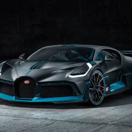 The new limited-edition high-performance Bugatti Divo supercar – which includes two striking colours, ‘Titanium Liquid Silver’ and ‘Divo Racing Blue’ created specially for the car – has a top speed of 236mph.